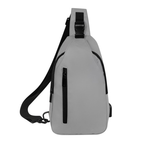 Cangurera Mochila de Viaje Froome Gris SIN 777 G Gris (SIN777G – curpiel / poliester – articulo promocional)