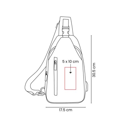 Cangurera Mochila de Viaje Froome Gris SIN 777 G Gris (SIN777G – curpiel / poliester – articulo promocional)