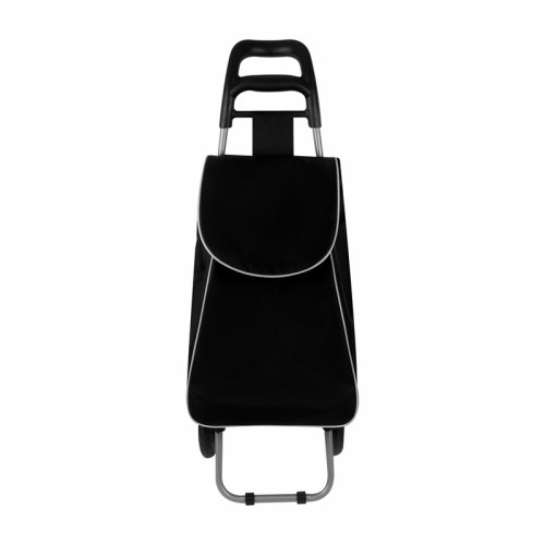 Bolsa Reutilizable Carro Supermercado Velea SIN 786 N Negro (SIN786N – poliester / metal – articulo promocional)