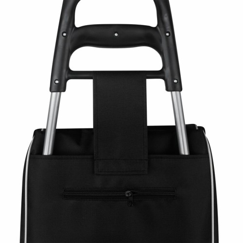 Bolsa Reutilizable Carro Supermercado Velea SIN 786 N Negro (SIN786N – poliester / metal – articulo promocional)