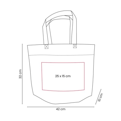 Bolsa Reutilizable Bolsa Kivora Blanco SIN 792 B Blanco (SIN792B – non woven – articulo promocional)