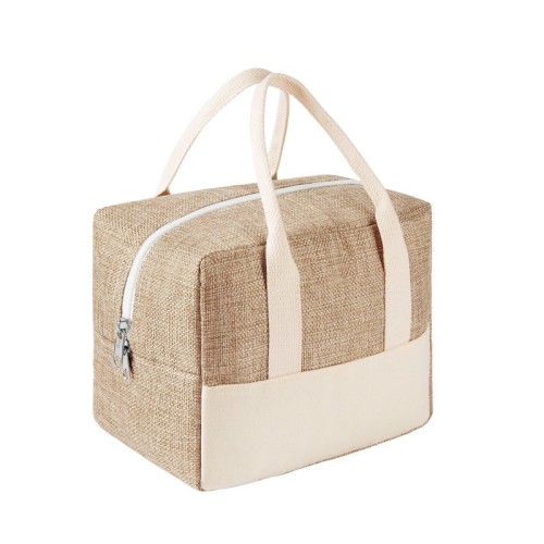 Hielera Lonchera Leinen Beige SIN 890 BE Beige (SIN890BE – poliester / poli-algodon/ aluminio – articulo promocional)