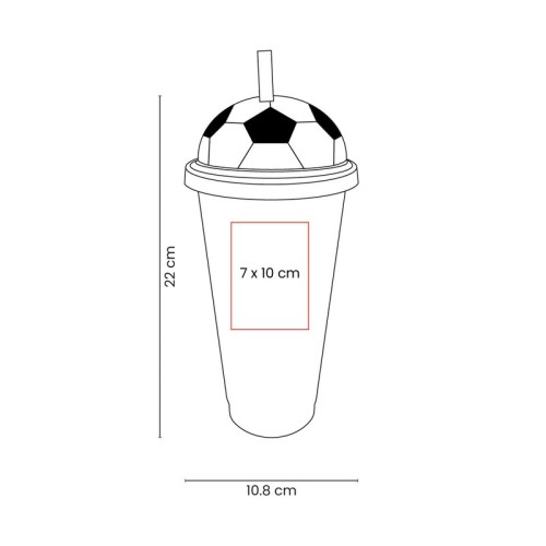 Vasos Vaso Jas Soccer Azul SOC 059 A Azul (SOC059A – plastico – articulo promocional)