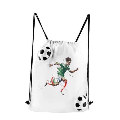 BOLSA MOCHILA BOLSA-MOCHILA MAGICA SOCCER BLANCO SOC 413 B BLANCO (SOC413B – POLIESTER / EVA – ARTICULO PROMOCIONAL)