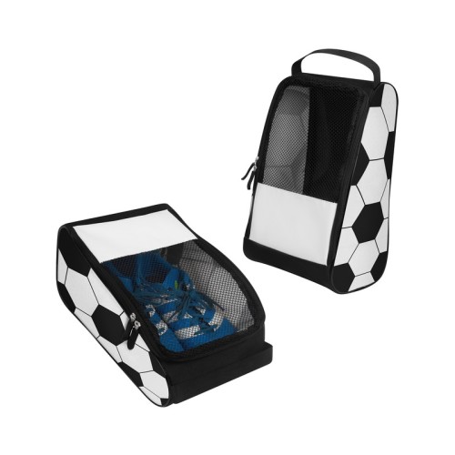 Accesorios para Viaje Zapatera Soccer SOC 432 BN Blanco con Negro (SOC432BN – poliester – articulo promocional)