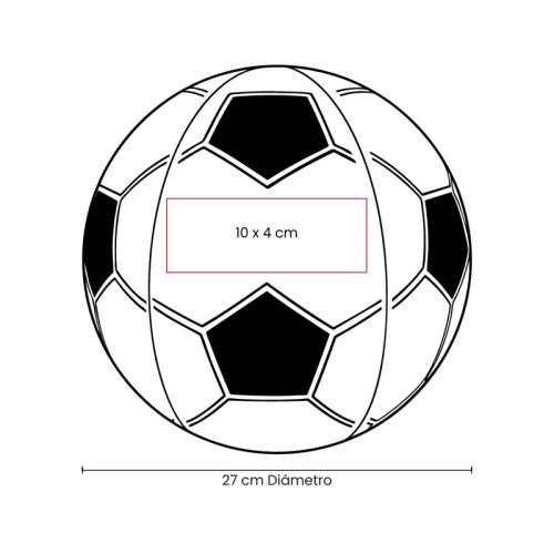 Juguetes Pelota Inflable Soccer SOC 973 BN Blanco con Negro (SOC973BN – plastico – articulo promocional)