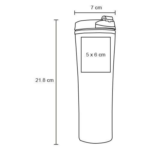 Termo Tog T 45P ROJO (T45P – int plastico/ext acero inoxidable – articulo promocional)