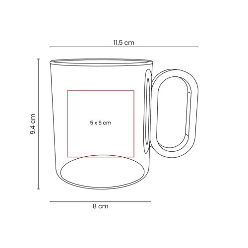 Tazas Taza Soki Blanco TAZ 074 B Blanco (TAZ074B – vidrio borosilicato / bambu – articulo promocional)