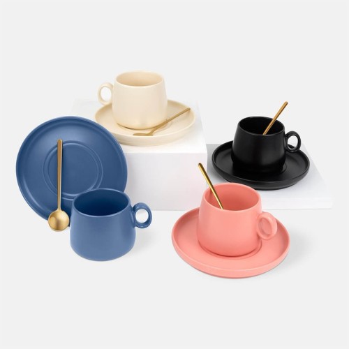 Tazas Set de Taza Zaphir Negro TAZ 076 N Negro (TAZ076N – ceramica / metal – articulo promocional)