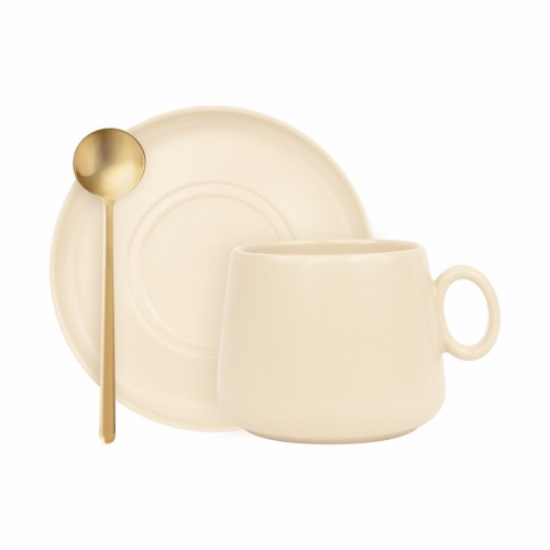 Tazas Set de Taza Zaphir Hueso TAZ 076 HU Hueso (TAZ076HU – ceramica / metal – articulo promocional)