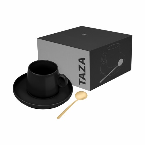 Tazas Set de Taza Zaphir Negro TAZ 076 N Negro (TAZ076N – ceramica / metal – articulo promocional)