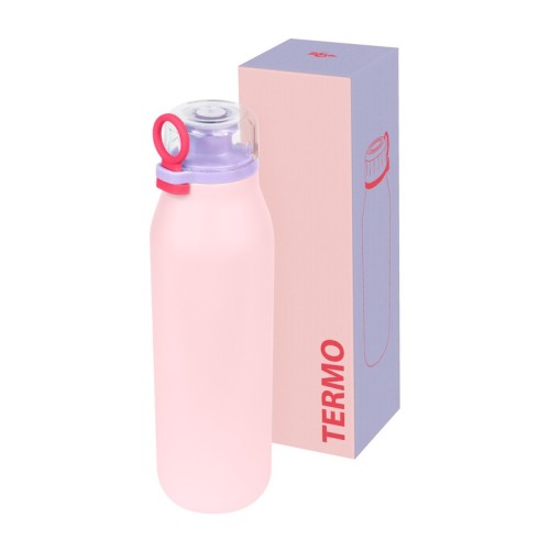 Termo Metalico Termo Daire Rosa TMPS 250 P Rosa (TMPS250P – acero inoxidable / plastico / silicon – articulo promocional)