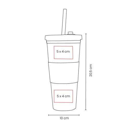 Vasos Vaso Erkki Negro TMPS 253 N Negro (TMPS253N – plastico – articulo promocional)