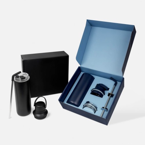 Termo Metalico Set de Termo Dacio Negro TMPS 258 N Negro (TMPS258N – acero inoxidable / plastico / carton – articulo promocional)