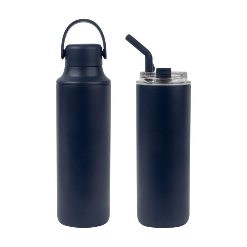 Termo Metalico Set de Termo Dacio Azul Marino TMPS 258 AM Azul Marino (TMPS258AM – acero inoxidable / plastico / carton – articulo promocional)