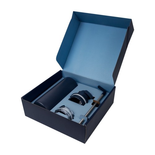 Termo Metalico Set de Termo Dacio Azul Marino TMPS 258 AM Azul Marino (TMPS258AM – acero inoxidable / plastico / carton – articulo promocional)