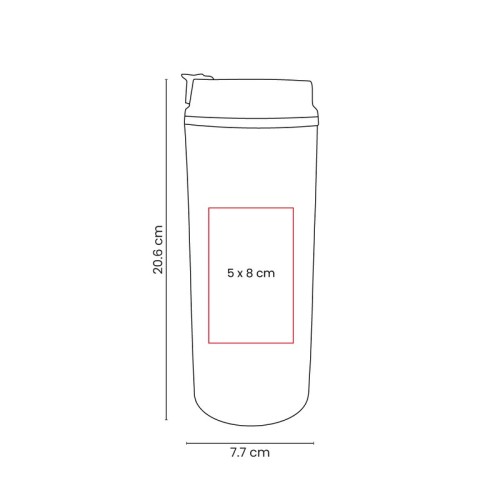 Termo Metalico Termo Yaku Blanco TMPS 268 B Blanco (TMPS268B – acero inoxidable / plastico – articulo promocional)