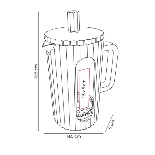 Accesorio Cafe Prensa Francesa Viena Negro TMPS 285 N Negro (TMPS285N – plastico / vidrio – articulo promocional)