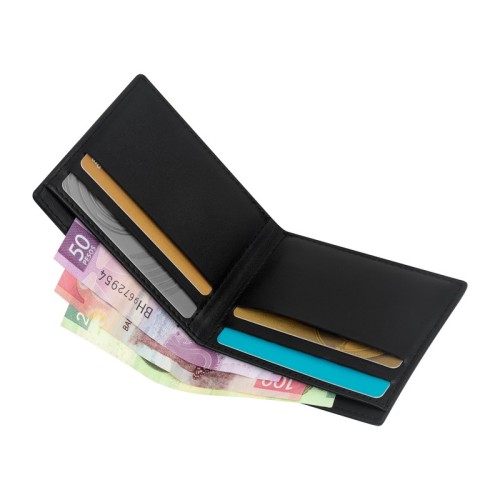 Porta Documentos Cartera Riyal Negro W 655 N Negro (W655N – curpiel / poliester – articulo promocional)