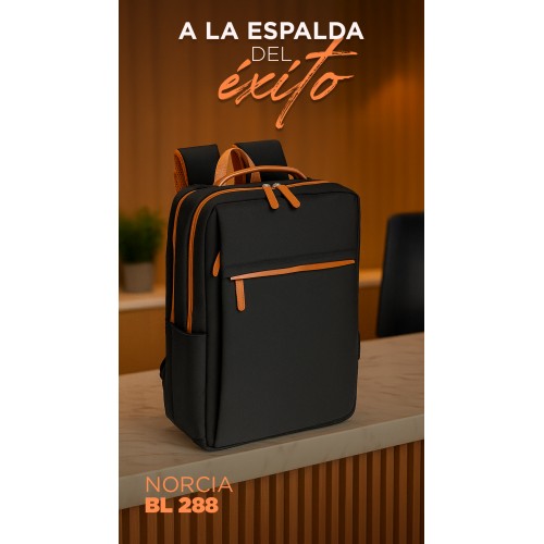 Mochila Norcia BL 288 NEGRO (BL288 – poliester – articulo promocional)