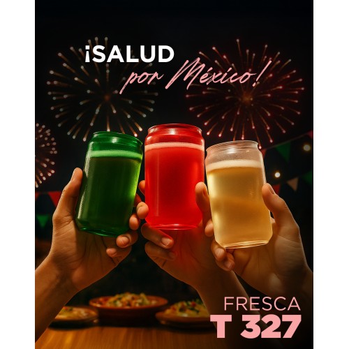 Vaso Fresca T 327 BLANCO SOLIDO (T327 – pet / polipropileno – articulo promocional)