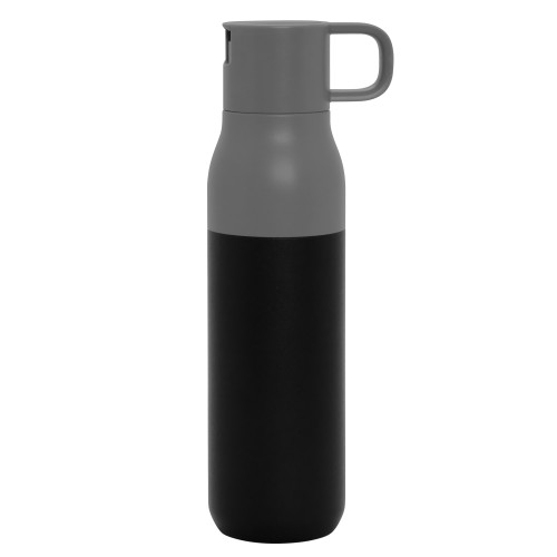 Botella Termica con Dos Tapas Rolling Top (T813 GRIS + NEGRO) – Articulo Promocional
