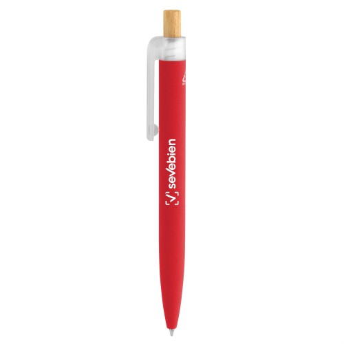 Boligrafo Aluminio Reciclado y Bambu Balu (BP325 ROJO) – Articulo Promocional