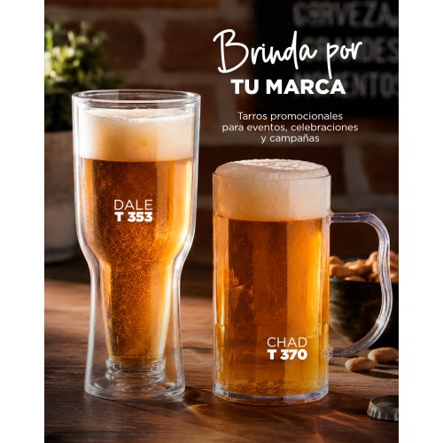 Vaso Chad T 370 TRANSPARENTE (T370 – plastico – articulo promocional)