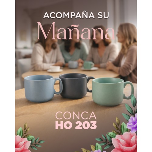Taza Conca HO 203 AZUL (HO203 – ceramica – articulo promocional)